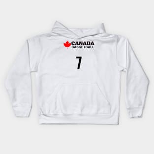 Canada Basketball Number 7 Design Gift Idea Kids Hoodie